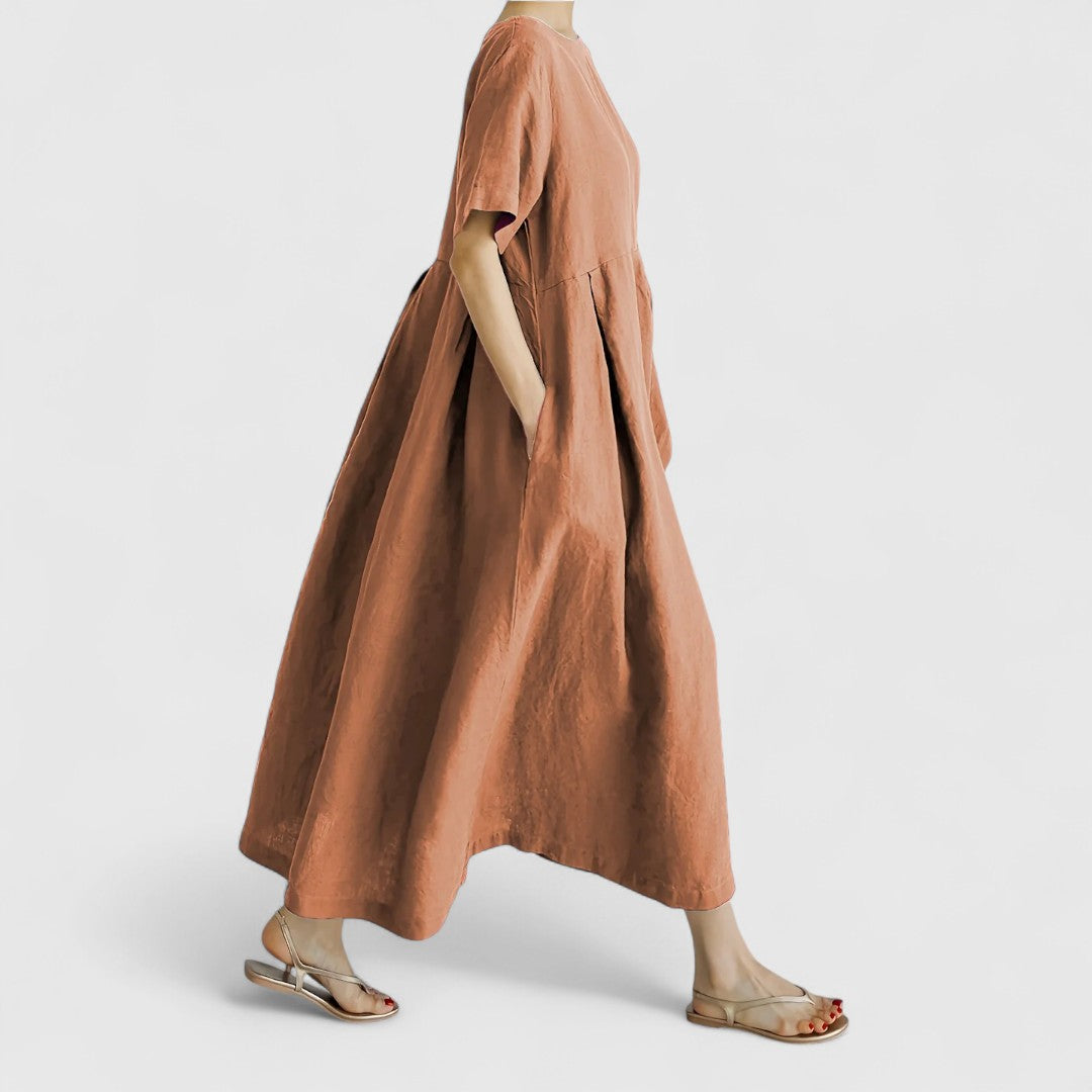 Aglaopeyne - Elegant Tummy Covering Maxi Dress