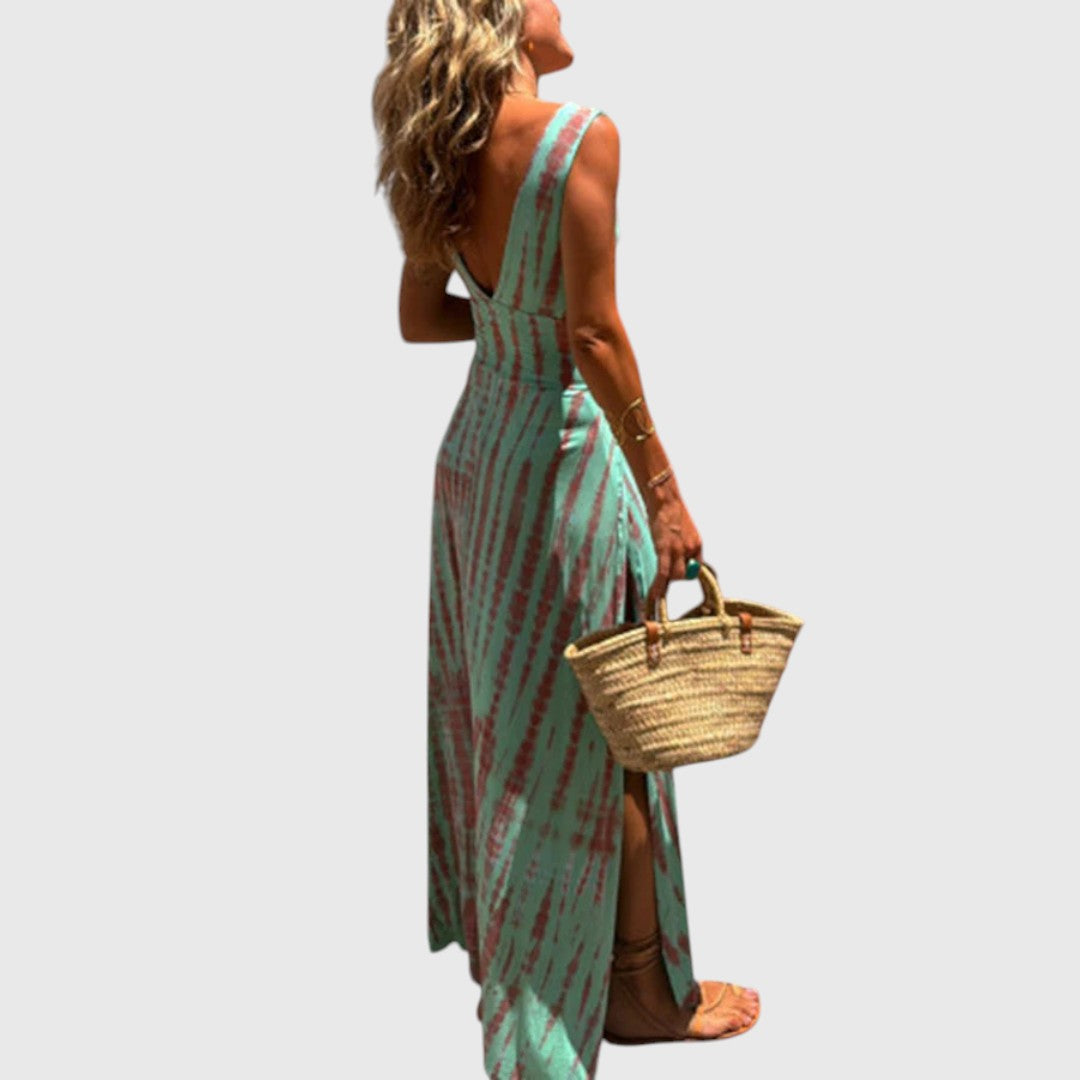 Nikeara - Plunge Cut-Out Dress