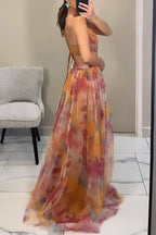 Cassandraona - Stunning Maxi Dress For Wedding Guests With V Neckline For Women