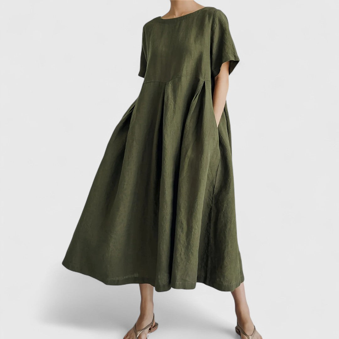 Aglaopeyne - Elegant Tummy Covering Maxi Dress