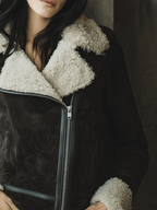 Vintage Brown Wool Insulated Bomber Jacket