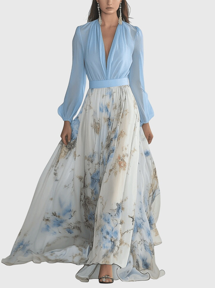 Calypsoessa - Long Dress with Floral Print