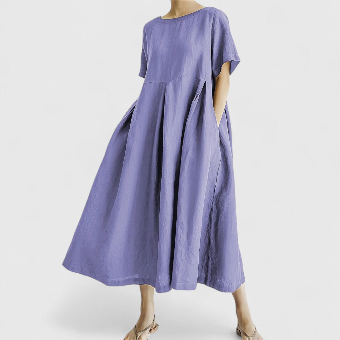 Aglaopeyne - Elegant Tummy Covering Maxi Dress