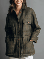 Everyday Fashion Olive Utility Wool Jacket