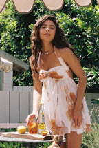 Aphrodite - Floral Chiffon Mini Dress