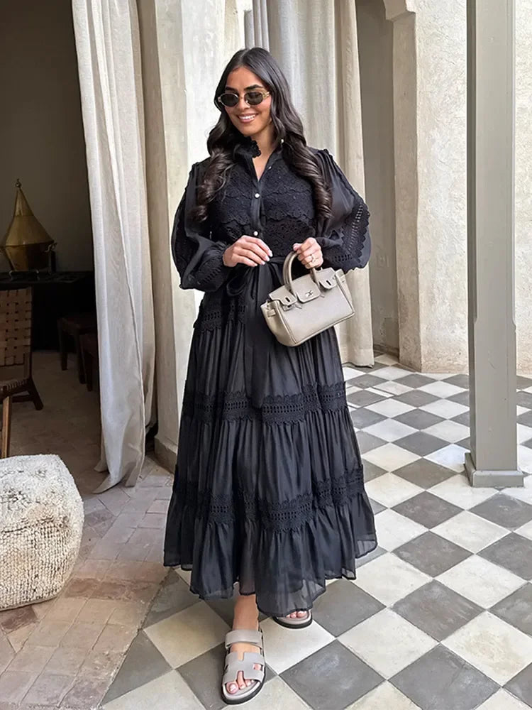 Nemesisyne - Embroidery Maxi Dress