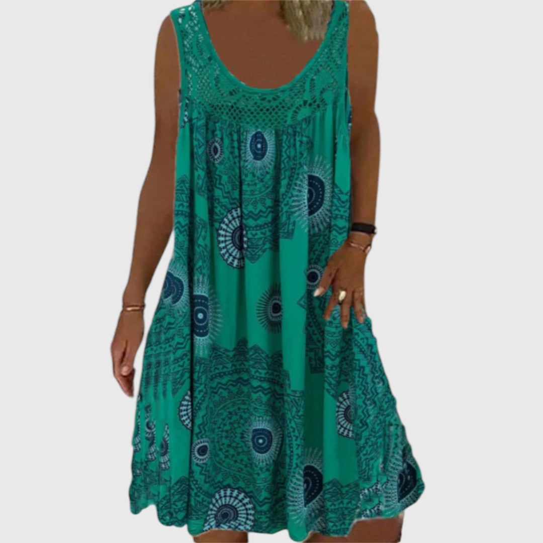 Iris - Ladies Sleeveless Comfortable Mini Dress