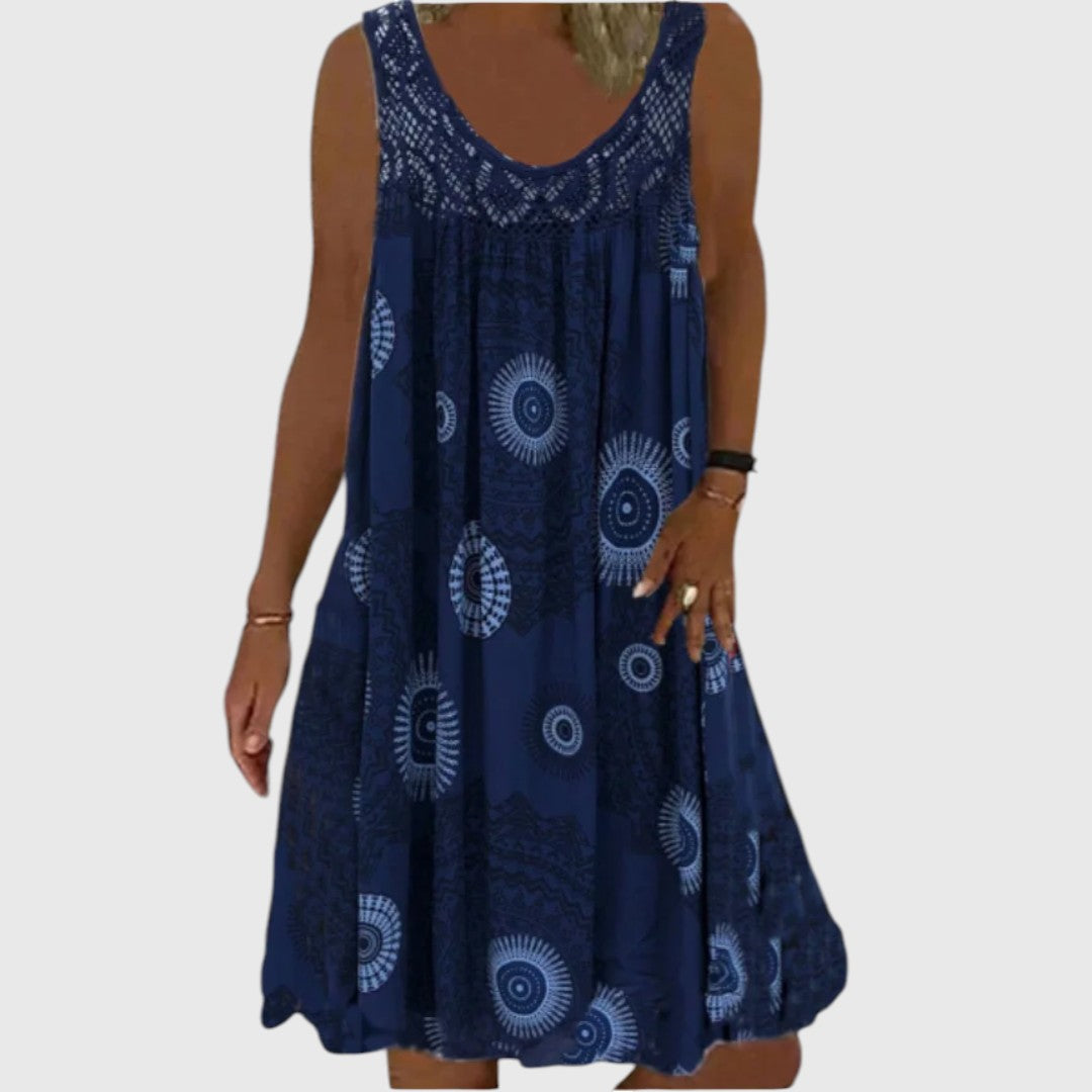 Iris - Ladies Sleeveless Comfortable Mini Dress