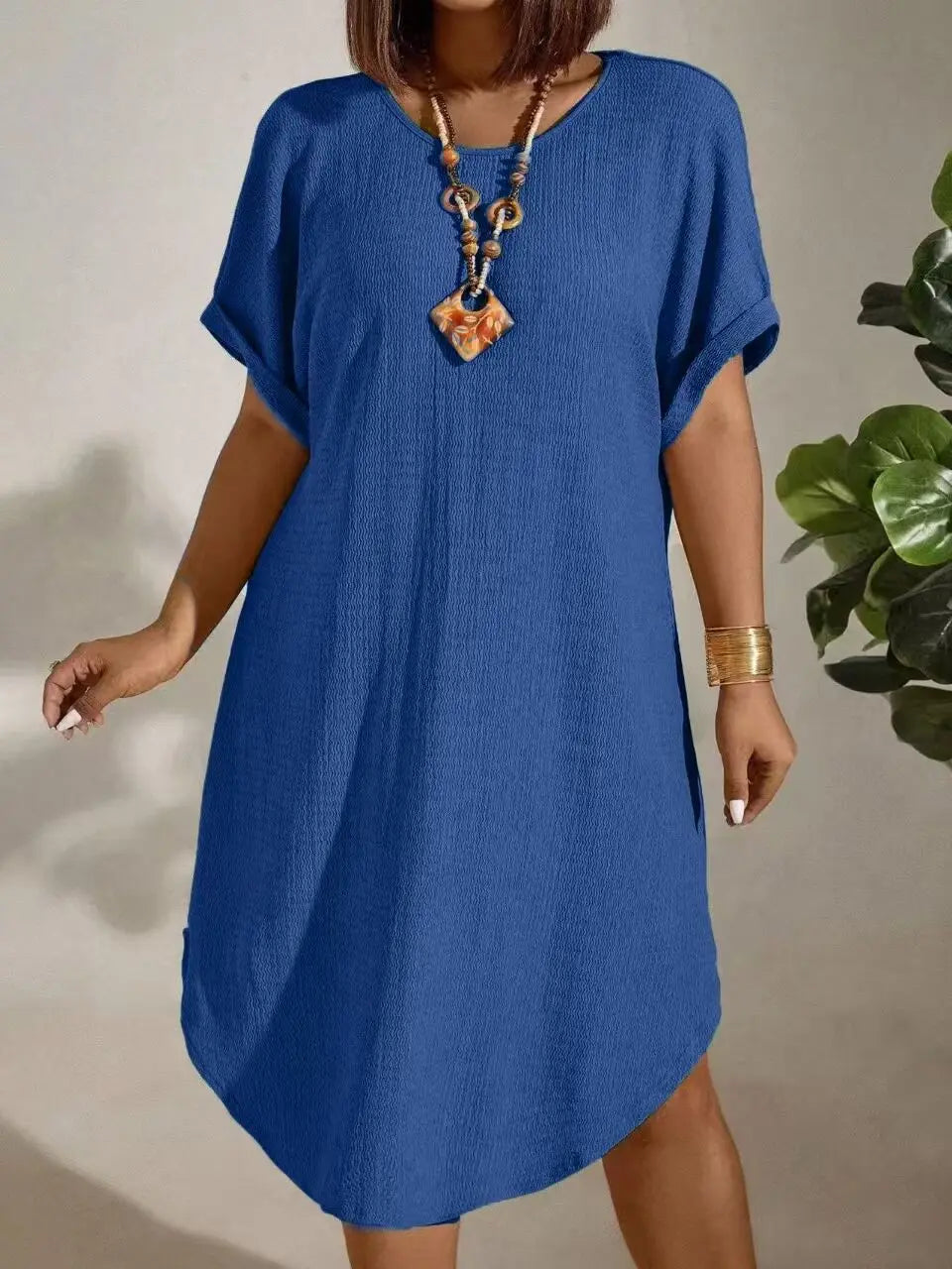 Dione - Elegant Tummy Covering Mini Dress