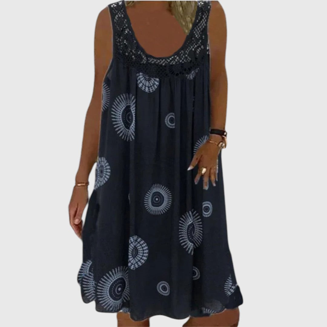 Iris - Ladies Sleeveless Comfortable Mini Dress