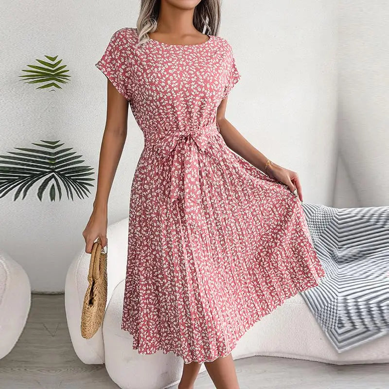 Andromeda - Floral Print Wrap Midi Dress