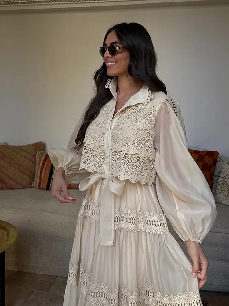 Nemesisyne - Embroidery Maxi Dress