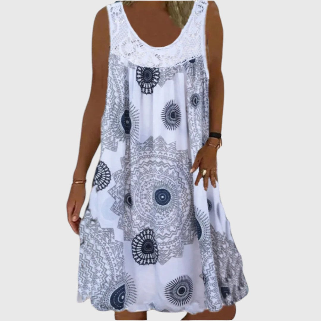 Iris - Ladies Sleeveless Comfortable Mini Dress