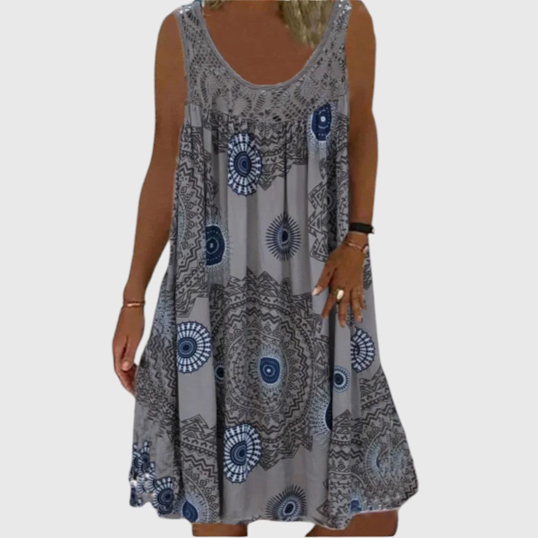 Iris - Ladies Sleeveless Comfortable Mini Dress