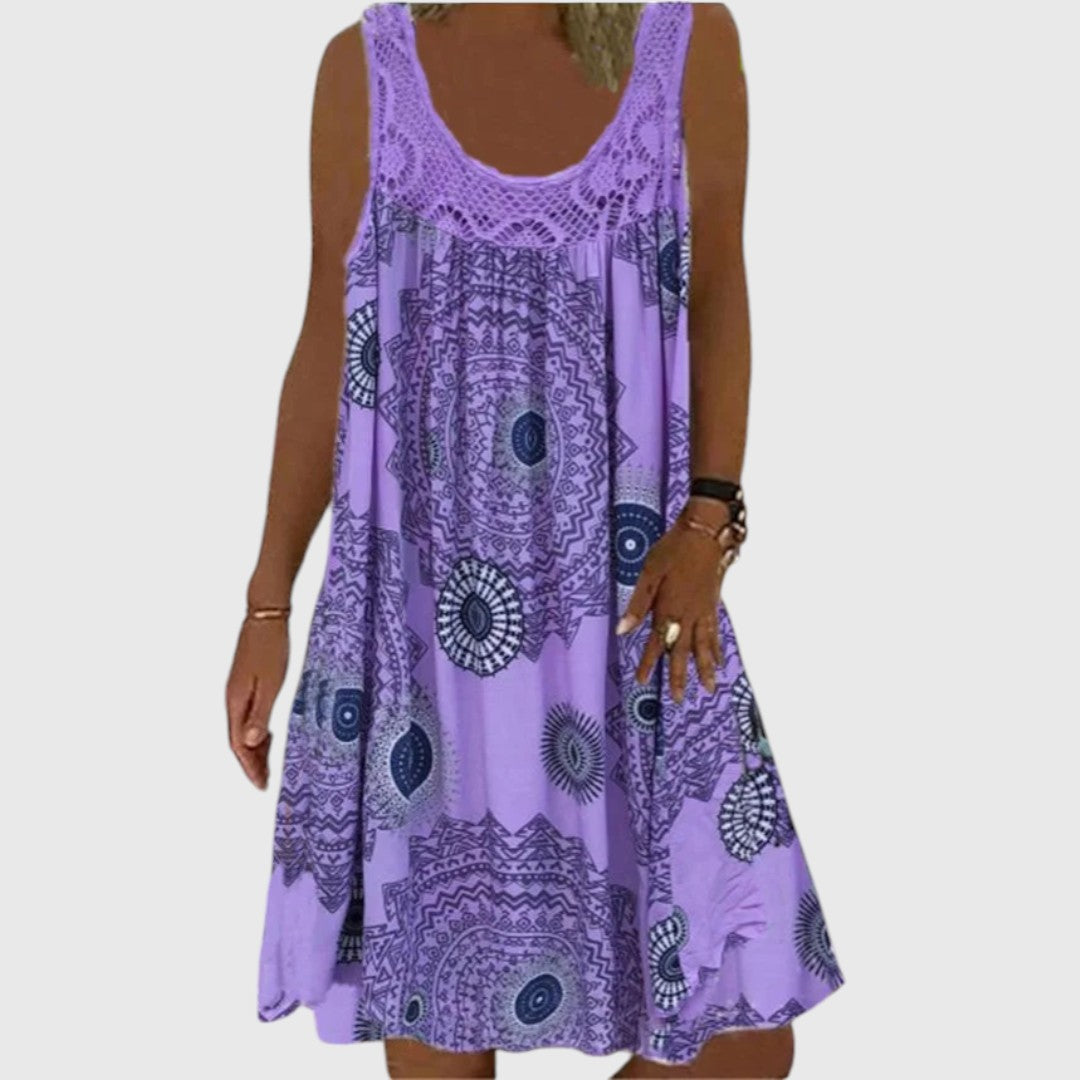 Iris - Ladies Sleeveless Comfortable Mini Dress