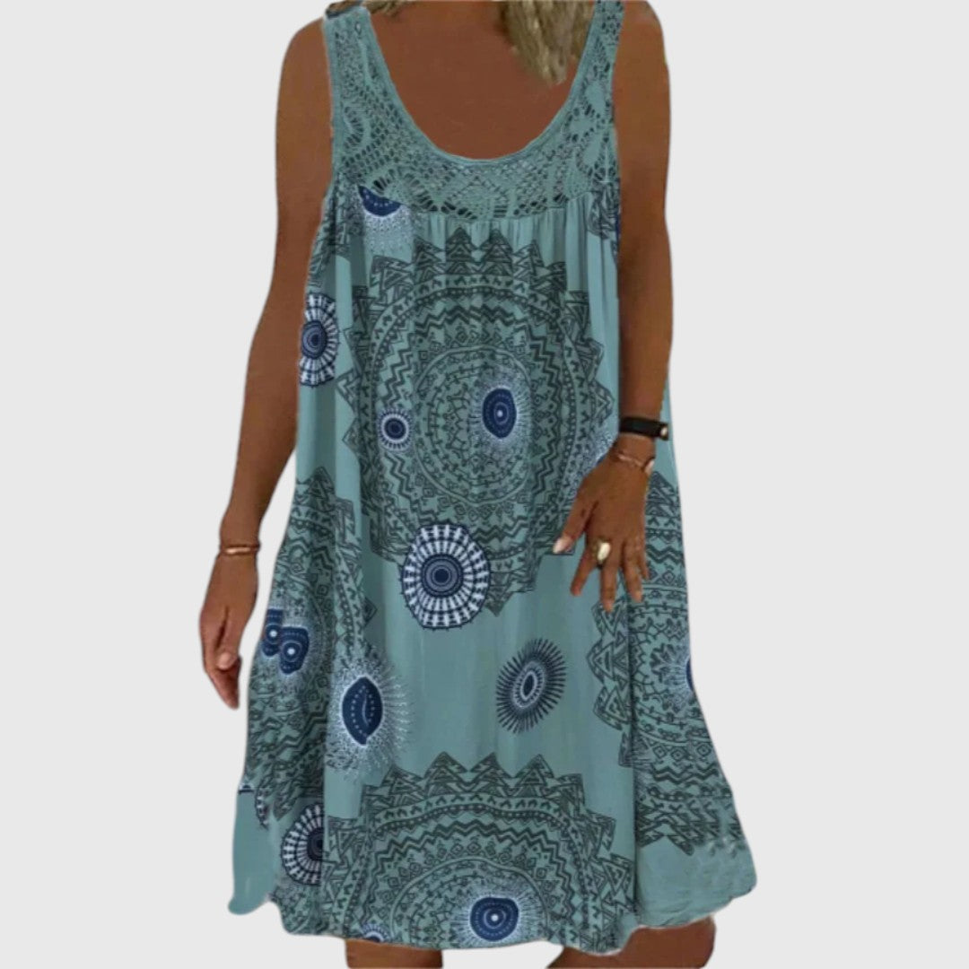 Iris - Ladies Sleeveless Comfortable Mini Dress