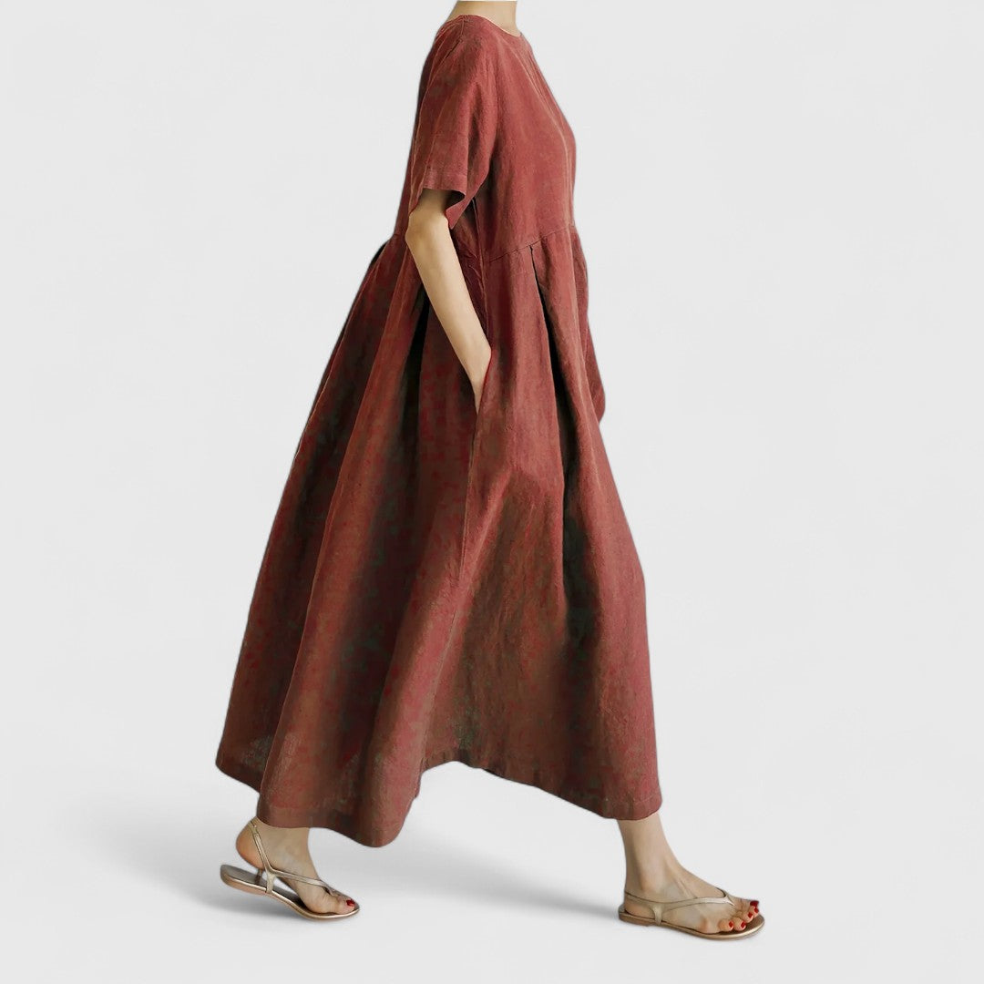 Aglaopeyne - Elegant Tummy Covering Maxi Dress