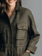Everyday Fashion Olive Utility Wool Jacket