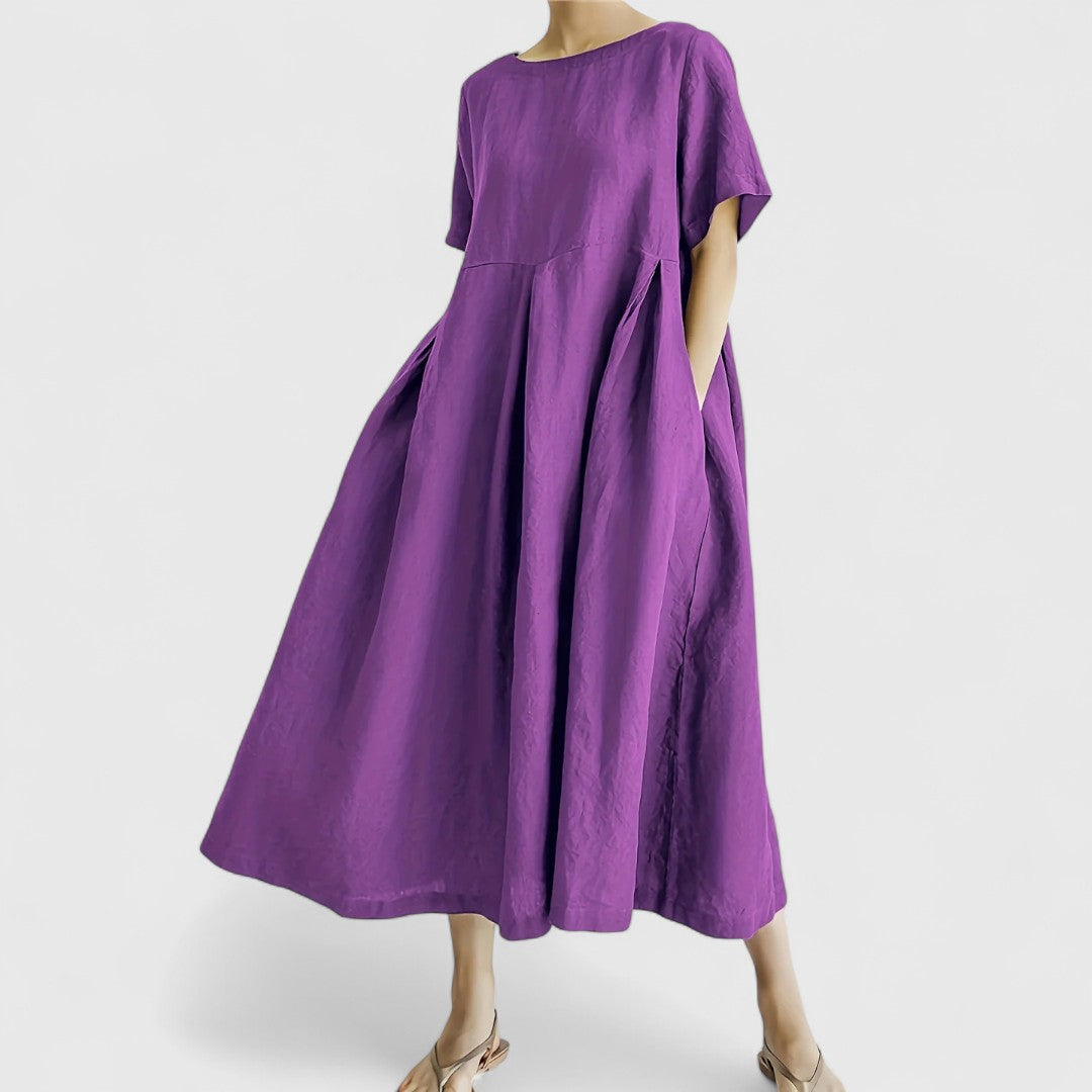 Aglaopeyne - Elegant Tummy Covering Maxi Dress